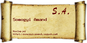 Somogyi Amand névjegykártya